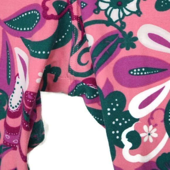 LuLaRoe Leggings Pink‎ Purple Green White Floral Size TC Tall & Curvy - Picture 11 of 12